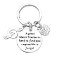 Graduation Season Stainless Steel Custom Detachable Keychain-Waterproof Lightweight Fashion Trend Music Teacher Quote Pendant