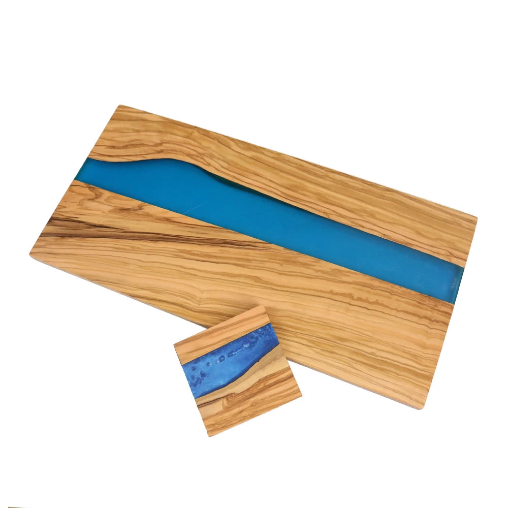 Wholesale Personalized Olive Wood and Epoxy Resin Cutting Board for Kitchen
