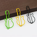 PET Coated Music Instrument Guitar Shape Paper Clips with Clear Box Funny Cute Planner Paperclips Bookmarks