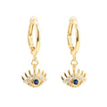 Zircon Hoop Earring 925 Sterling Silver ZIRCON Gemstone Eye Huggie Hoop Earrings Wholesale Women Jewelry