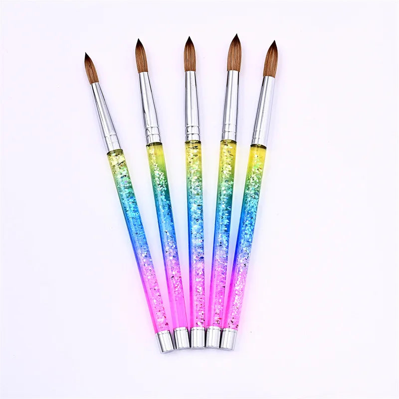 Hot Sale Nail Brush DIY Nail Drawing Liquid Glitter Handle 100%  Kolinsky  Hair   Brush  Nail Art Design Paint Brush