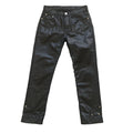 DENIMGUYS Custom Design Upside Down Button Embroidery Streetwear Hiphop Men's Waxed-Coated Denim Jeans