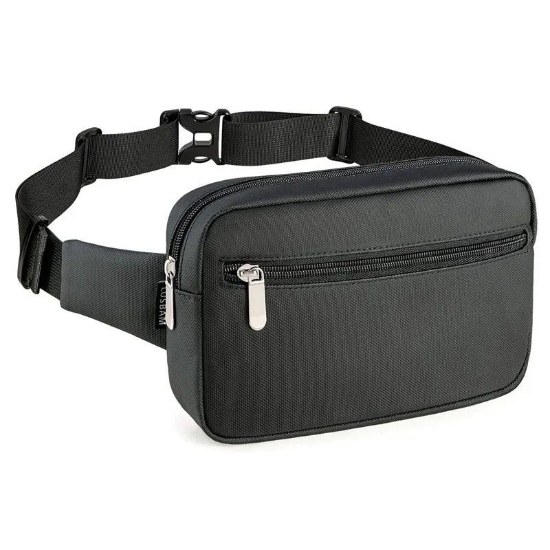Gelory Water Resistant Outdoor Hiking Traveling Waist Fanny Pack Large Capacity Shopping Mens Chest Bag With Breathable Mesh Pad