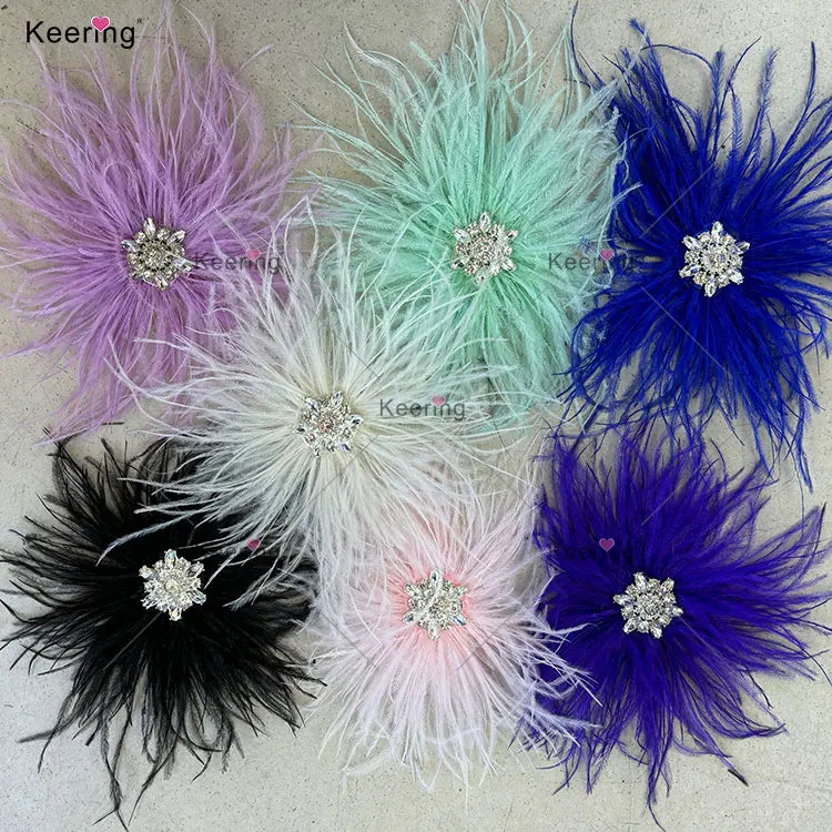 WBR Keering Pink and Green Flower Style Customised Art Deco Rhinestone Brooches Women Pins for Clothing Scarf