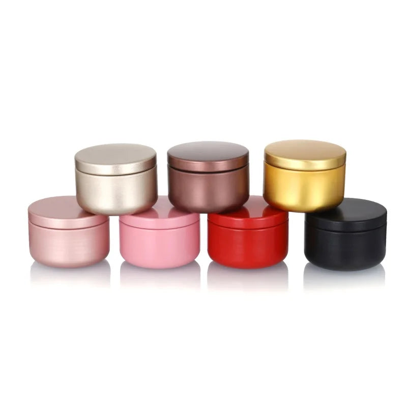 Multi-colored Custom 50ml Aluminum Box Food Storage Container Cans Metal Aluminum Tin Jar with Lid