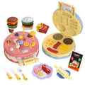 Fun DIY Hamburger Food Cake Putty Machine Color Clay Play Kids Cutters Dough Play Dough Set Toy