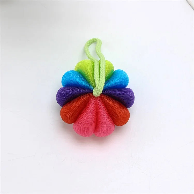 Wholesale Eco-friendly Colorful Soft Bath Sponge Shower Mesh Puff Exfoliating Sponge Loofah