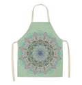 Occult  Mandala Pattern Apron Datura Kitchen Apron Adult Bib Apron