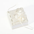 Satin Bowknot Small Jewelry Box Packaging Gift Luxury with Customizable Color and Logo 95x95x50mm