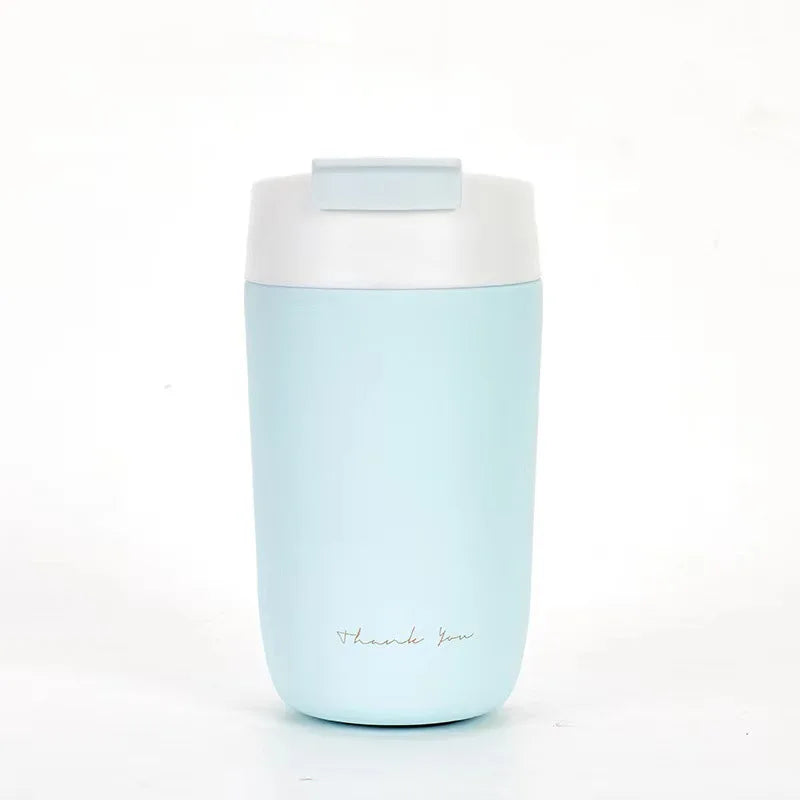 Cute 12oz Tumblers Double Wall Stainless Steel Insulated Travel Mug New Style Vacuum Insulated Student Straw Water/Coffee Cup