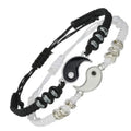 Hot Sale European Adjustable Couple Bracelet Handmade Woven Yin Yang Tai Chi Friendship Bracelet for Lover Gift