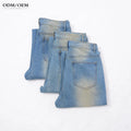 Custom Streetstyle Trend Pure Wash Pants Stonewashed Denim Jeans Casual Baggy Jeans for Men MegaBDM