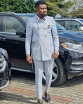Men'S Wedding Suit Sets With Long Belt Blazer Men Wind Resistant Adult Fantasy Luxury Groom'S Formal Clothing 2 Piece