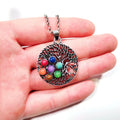 HZ Wholesale Crystal Stones for Healing Worry Stone Chakra Necklace