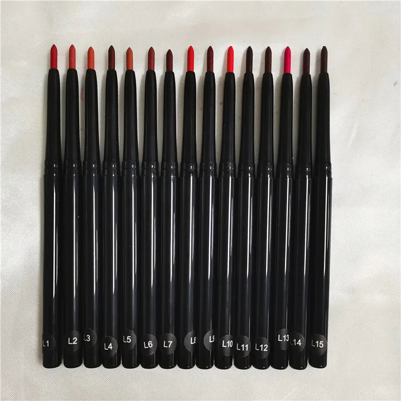 Waterproof Matte Retractable Lip Liner Pencil Twist up Long Lasting Lip Contour Pencil Smudge Proof Lip Makeup