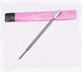 Customized Logo Silver Angled Square Flat Cuticle Pusher Sets Kit Mini Rose Gold Pink Stainless Steel Nail Cuticle Pusher