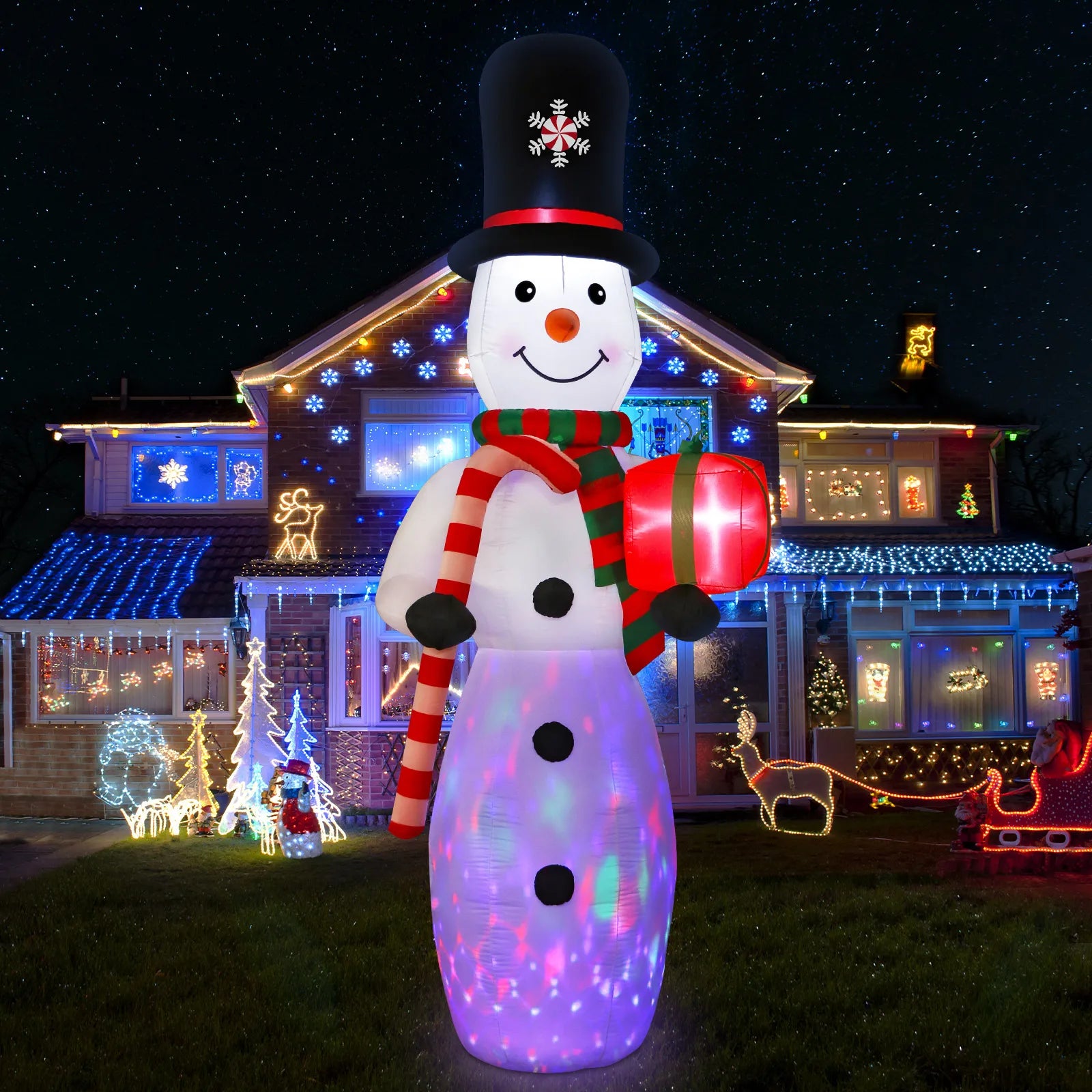 Ourwarm Customized Christmas Snowman Inflatable for Outdoor Garden Christmas Decoration