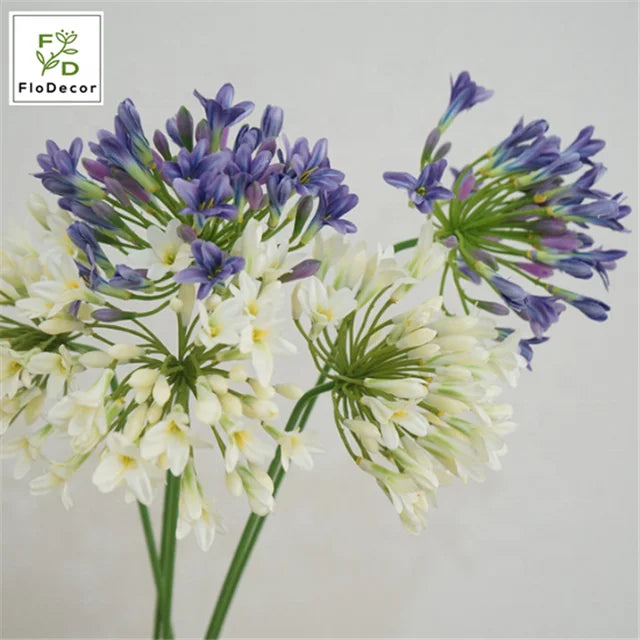 High End Artificial African Agapanthus Lily Table Center Piece Wedding Home Decoration Purple Flower
