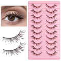 ZYM-DBP-09 Curled Synthetic Natural Eyelashes Eco-Friendly Vegan Domestic Chemical Fiber Full Strip Eyelashes