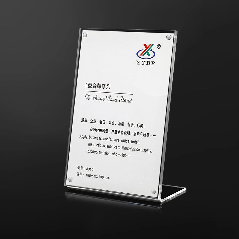 Free Standing Leaflet Display Stand A4 Acrylic Poster Menu Holder 8.5 X 11 Inches Acrylic Slant Sign Holder
