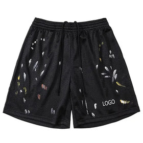 Factory Wholesale Football Basketball Shorts Men's Over Printing Quickly Dry Gym Running Joggers Mesh Fabric Shorts Men