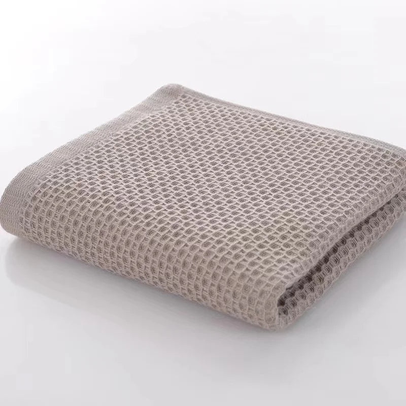 Cotton Terry Waffle Woven Face Tea Towel 100% Cotton Face Hand Towel Quick-Dry Compressed