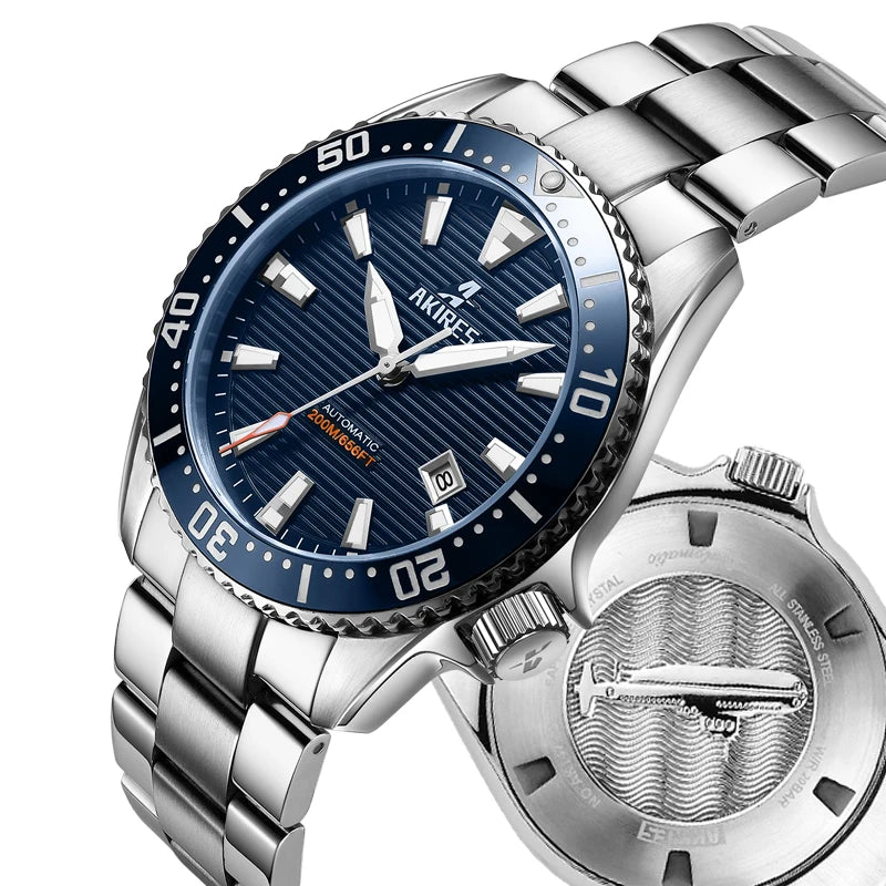 Best Quality 007 Luminous Bezel Insert NH35 Automatic Watch Customized logo Low Moq 200 M Waterproof Diver Watch for Men
