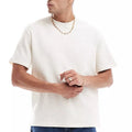 Hot Sale Regular Fit Drop Shoulders T-shirt Custom Logo Casual Blank Waffle T Shirt for Men