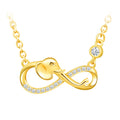 S925 Silver CZ Elephant Infinity Symbol Sterling Silver Necklace High Fashion Necklace for Women