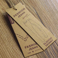 Custom Paper Brand Apparel Product Rope for Gkraft Tags Logo String Towels Hang Tag for Clothing Silk Bags Garment hang Tag
