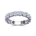MSR-995 18K Gold Half Eternity Ring 3.6mm Round Lab Grown Diamond Ring