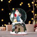 Santa Claus Resin Snow Globe Decor-Artistic Hand-painted Musical Festive Ornament Christmas Home Display Holiday Party Favors