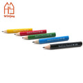 Suitable for 2-6 Years Custom Short Triangle Grip Thick Pencil 3.5inch Preschool Children Handwritten Drawing Mini Wooden Pencil