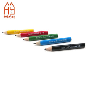 Suitable for 2-6 Years Custom Short Triangle Grip Thick Pencil 3.5inch Preschool Children Handwritten Drawing Mini Wooden Pencil