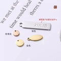 PVD Plating Stainless Steel Geometric Rectangle Oval Round Tag Pendant Customize Logo Tag for DIY Necklace Bracelet Tag