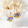 New cat Earrings for Women Resin Real Flower Earrings Fashion Jewelry Wholesale