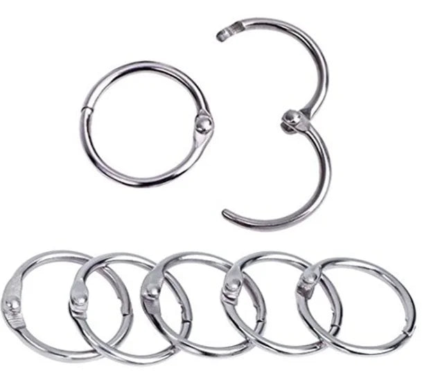 25mm 30mm 40mm Nickel Plated Key Ring Metal Loose Leaf Binder Ring Book Split Rings