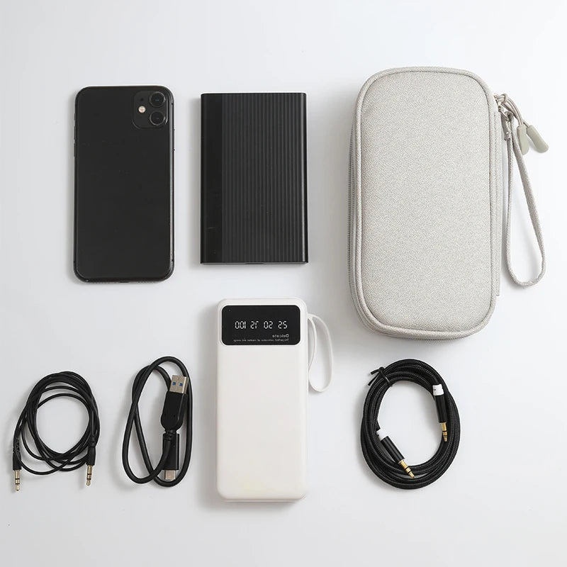 Large Capacity Digital Storage Bag Cosmetics Storage Bag Travel Double Layer Storage Bag in Stock