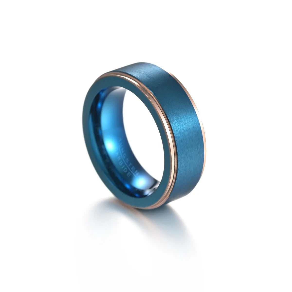 Hot-Selling Blue Zinc Plated Stainless Steel Gemstone Ring Men Classic Geometric Fashion Accessory Engagement Sells Well Europe