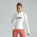 Customized Running Training High Quality Long-sleeved Yoga Clothing Zipper Quick Dry Running Jackets Girls Yoga Jacket