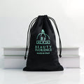 Custom Screen Printed Black Velvet Drawstring Watch and Camera Dust Bag Recyclable and Fashionable
