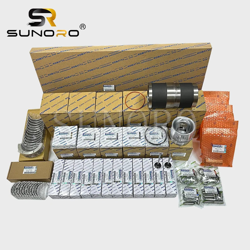 Excavator Engine Parts Overhaul Rebuild Kit Piston Piston Ring Bearing Valve Liner for Ko-matsu 6D114 Excavator PC300-8