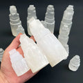 Wholesale Healing Stones Natural Selenite Tower Selenite Lamp