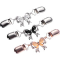 Retro Cardigan Collar Clips Bowknot Charming Jewelry Accessories for Weddings Sweater Shawl Shawl Cardigan Guards Clasp Buckle