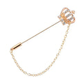Retro Women's Suit Brooch Men's Clothing Accessory Fashion Corsage Brooch Lapel Korean Style Long Pins Crystal Crown Pins Brooch