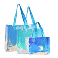 Laser Holographic Iridescent Pvc Shoulderjelly clear Plastic Pvc Beach Sand Tote Bag Plastic Transparent Bags Women Handbags Pvc