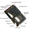14 In1 EDC Credit Card Multifunction Pocket Hunting Knife Outdoor Sports Camping Hiking SOS Survival Rescue Emergency Tools