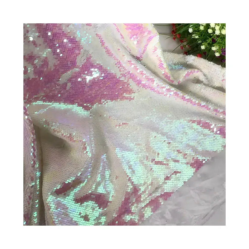 Nigeria Sequin Lace Embroidery Fabric Girls Dresses Party Light Gold Customized Color Polyester Satin Coat Factory Sale