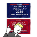 BOLISI Take America Back Customized Size Eco-Friendly Pennant Flag Save America Again USA American President 2024