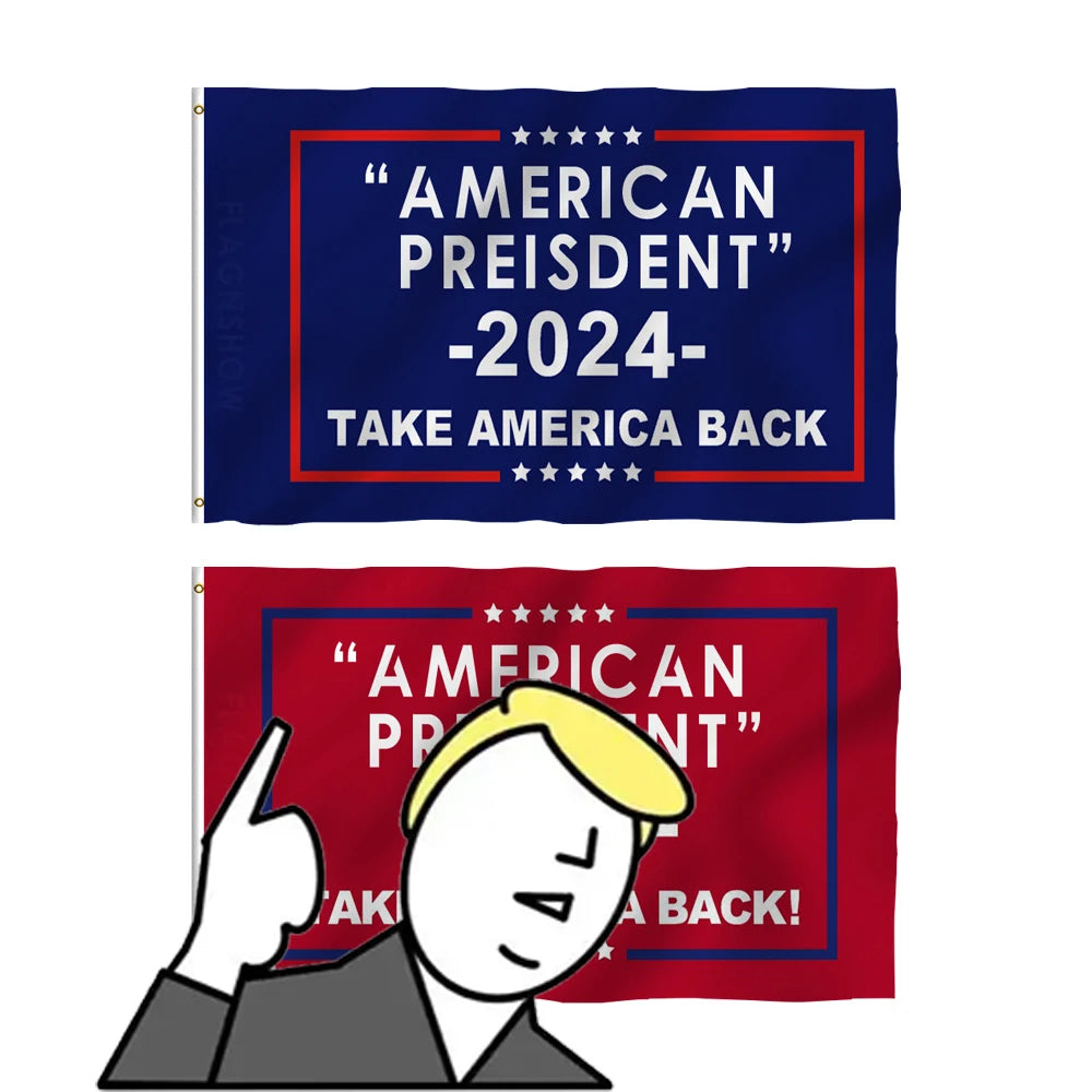 BOLISI Take America Back Customized Size Eco-Friendly Pennant Flag Save America Again USA American President 2024